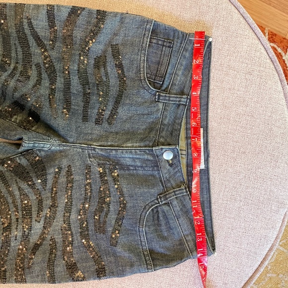 Boston Proper Zebra Glitter Strip Jeans - Picture 4 of 9